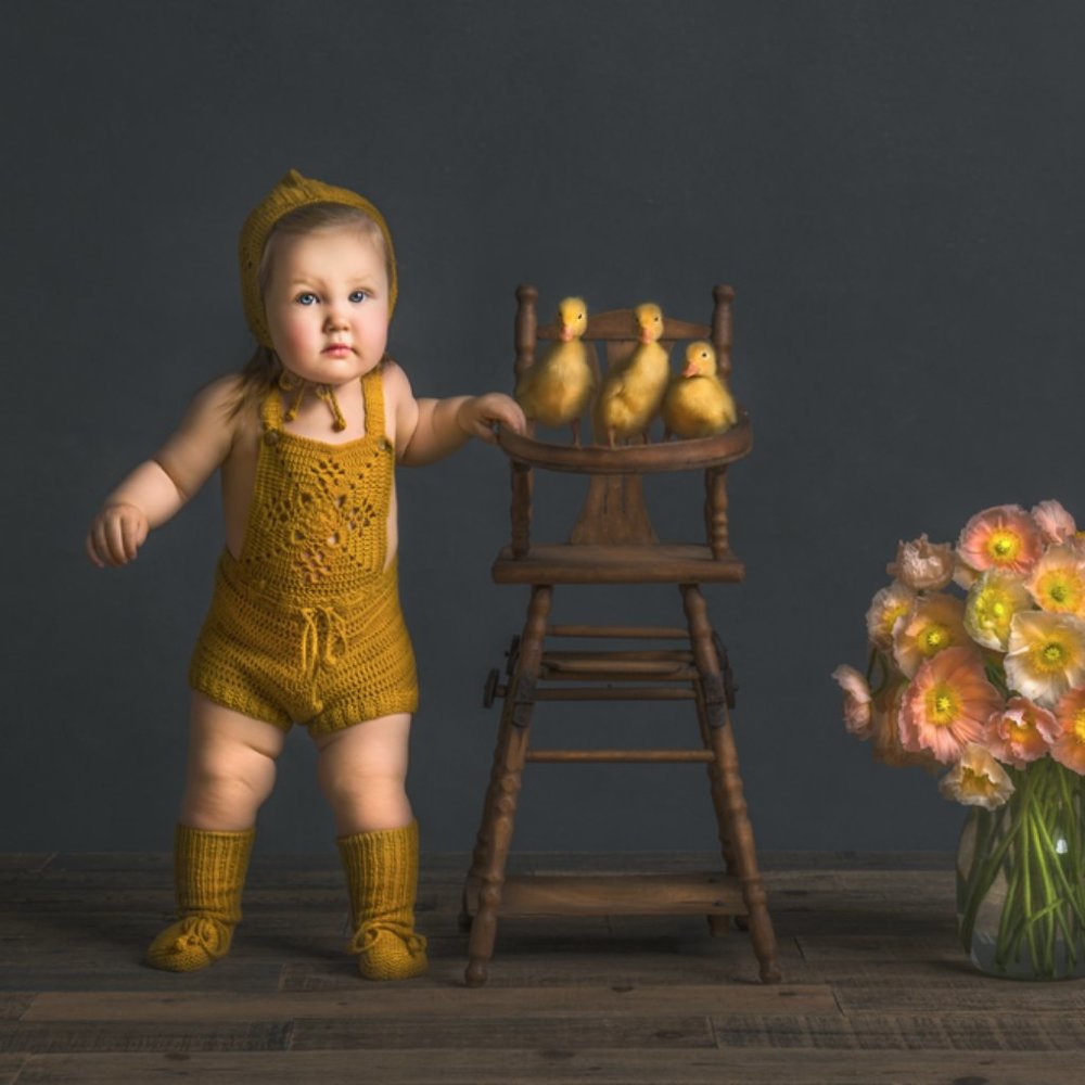 NEW 6-12 months / Miou Kids Mosaic Romper / 100% Organic Cotton / Hand Crochet